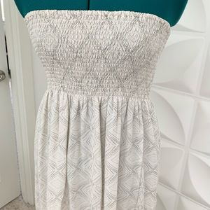 Club Monaco strapless smocked-bodice maxi dress
